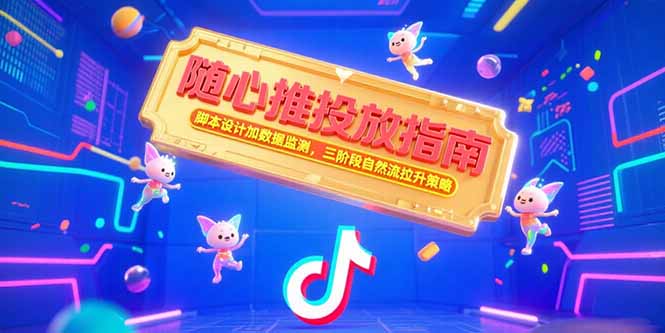 随心推投放指南，脚本设计加数据监测，三阶段自然流拉升策略| 副业网