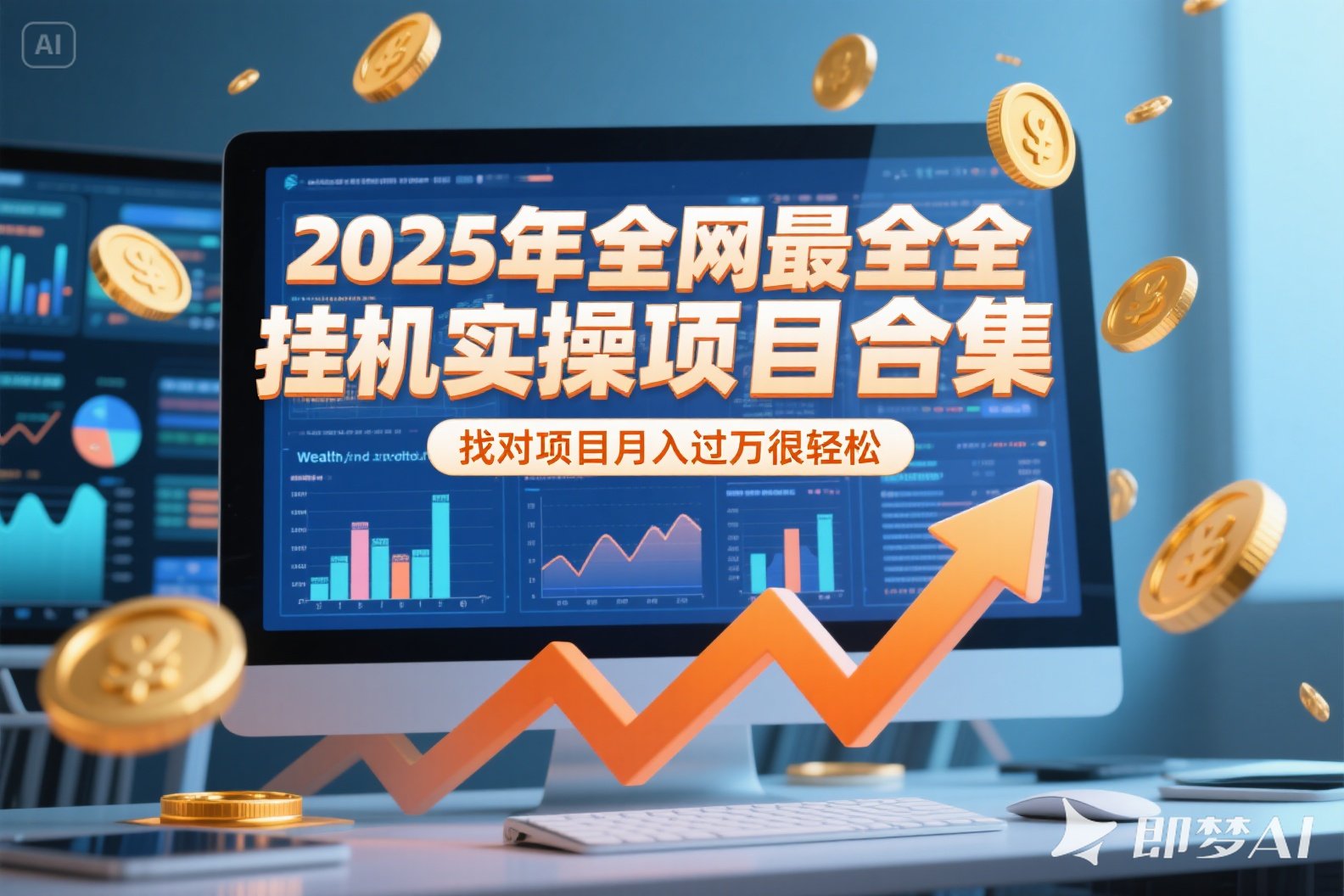 2025年挂机实操项目实操演练，挂机类型，AI直播类型，轻资产创业类型…| 副业网