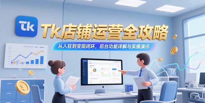 Tk店铺运营全攻略，从入驻到变现闭环，后台功能详解与实操演示| 副业网