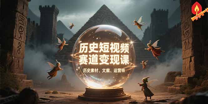 历史短视频赛道变现课，百集素材库应用，文案剪辑技巧，账号运营全案| 副业网