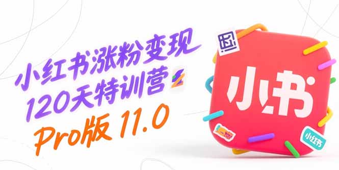 小红书涨粉变现120天特训营Pro版11.0：从0到1掌握平台运营,内容制作和变现| 副业网