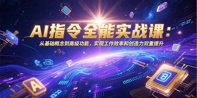 AI指令全能实战课：从基础概念到高级功能，实现工作效率和创造力双重提升| 副业网
