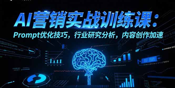 AI营销实战训练课：Prompt优化技巧，行业研究分析，内容创作加速| 副业网