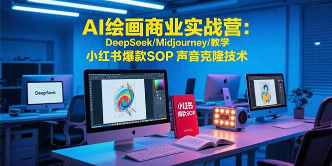 AI绘画商业实战营：DeepSeek/Midjourney/教学 小红书爆款SOP 声音克隆技术| 副业网