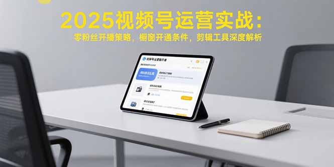 2025视频号运营实战：零粉丝开播策略，橱窗开通条件，剪辑工具深度解析| 副业网