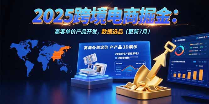2025跨境电商掘金：蓝海市场定位，高客单价产品开发，数据选品(更新7月| 副业网