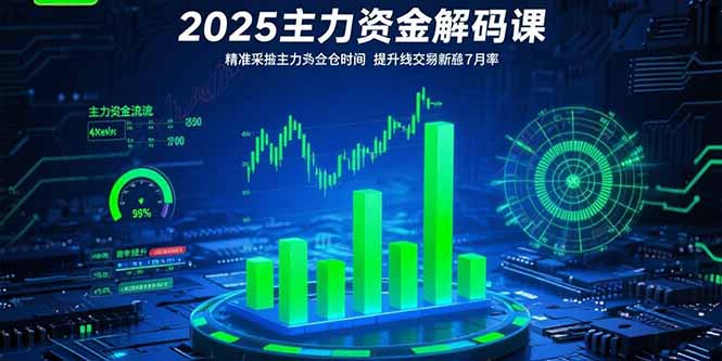2025主力资金解码课：精准捕捉主力建仓时机，提升短线交易胜率(更新7月| 副业网