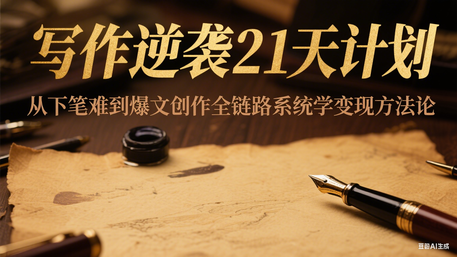 写作逆袭21天计划：从下笔难到爆文创作全链路系统学变现方法论| 副业网