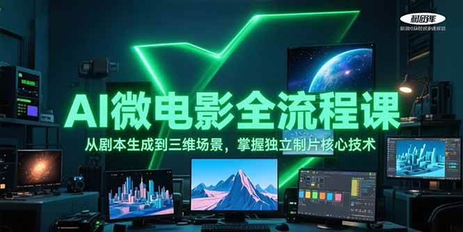 AI微电影全流程课，从剧本生成到三维场景，掌握独立制片核心技术| 副业网