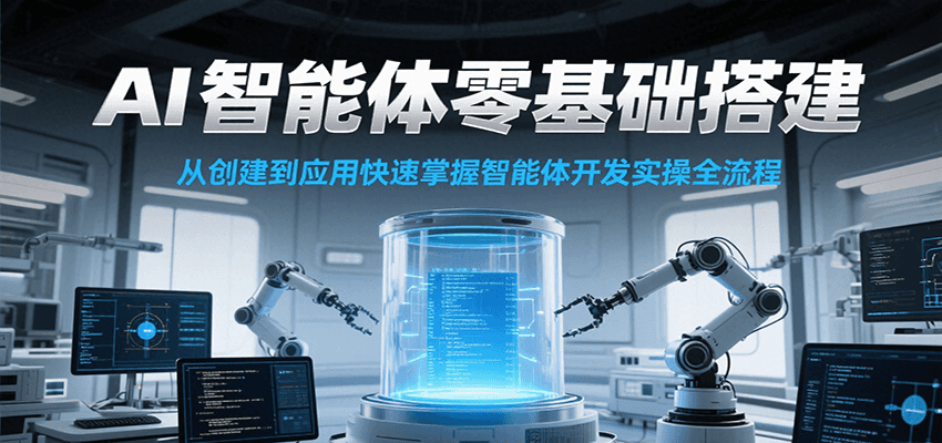 AI智能体零基础搭建实操课，从创建到应用快速掌握智能体开发全流程！| 副业网
