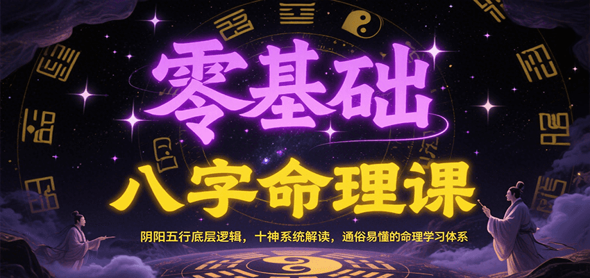 零基础八字命理课：阴阳五行底层逻辑，十神系统解读，通俗易懂的命理学习体系| 副业网