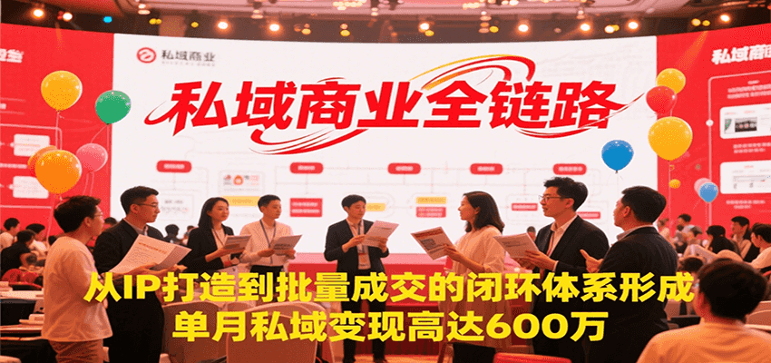 私域商业全链路，从IP打造到批量成交的闭环体系形成，单月私域变现600万| 副业网
