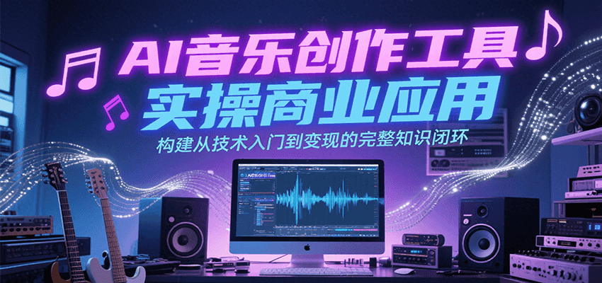 AI音乐创作工具实操商业应用，构建从技术入门到变现的完整知识闭环| 副业网