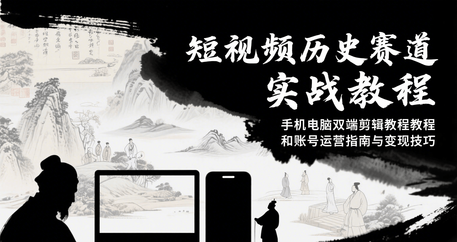 短视频历史赛道实战教程，手机电脑双端剪辑教程和账号运营指南与变现技巧| 副业网