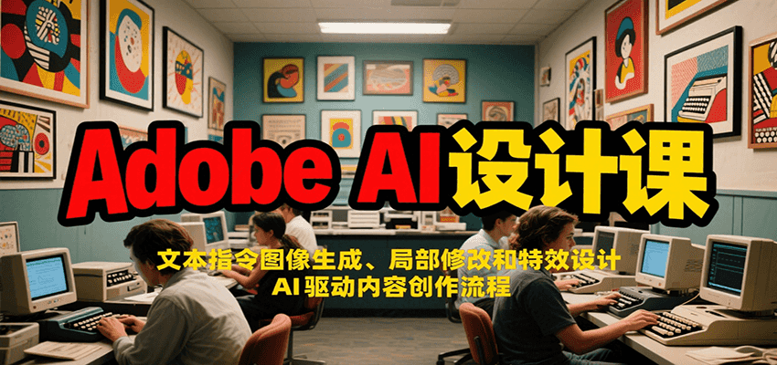 Adobe AI设计课：文本指令图像生成、局部修改和特效设计，AI驱动内容创作流程| 副业网