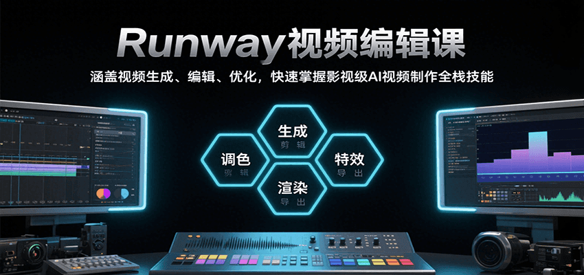 Runway视频编辑课，涵盖视频生成、编辑、优化，快速掌握影视级AI视频制作全栈技能| 副业网