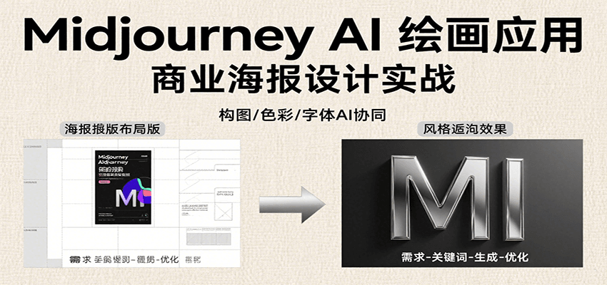 Midjourney AI绘画应用，关键词指令解析、漫画头像制作、海报设计、3D人物生成等| 副业网