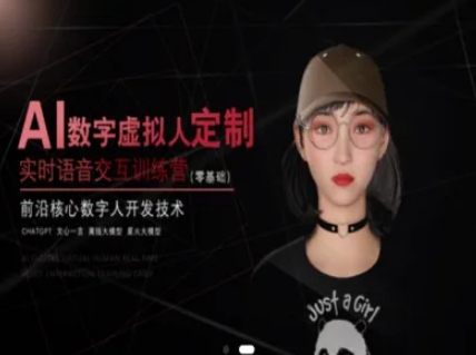 AI数字虚拟人定制，实时语音交互训练营(零基础)，前沿核心数字人开发技术| 网创圈