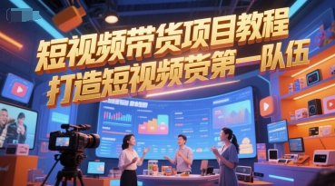 短视频带货项目教程，打造短视频带货第一队伍| 副业网