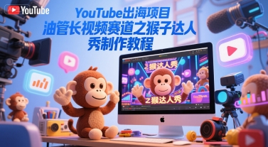 YouTube出海项目，油管长视频赛道之猴子达人秀制作教程| 副业网