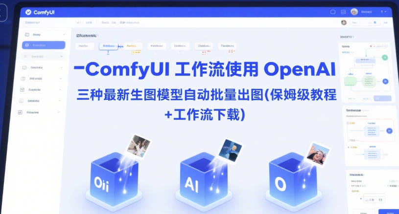 ComfyUI 工作流使用 OpenAI 三种最新生图模型自动批量出图(保姆级教程+工作流下载)| 副业网