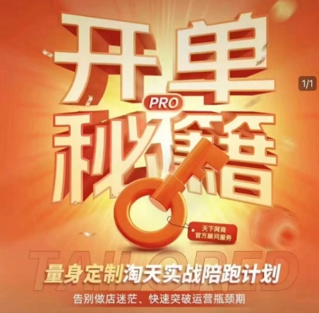 淘宝开单秘籍PRO，量身定制淘天实战陪跑计划，告别做店迷茫、快速突破运营瓶颈期(更新6月)| 副业网