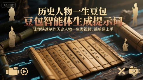 历史人物一生豆包智能体生成提示词，让你快速制作历史人物一生类视频，简单易上手| 副业网