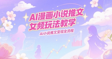 AI漫画小说推文女频玩法教学，AI小说推文变现全流程| 副业网