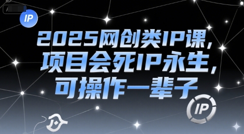 2025网创类IP课，项目会死IP永生，可操作一辈子| 副业网