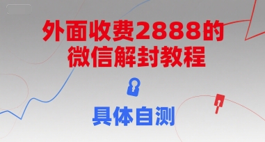 外面收费2888的微信解封教程，具体自测| 副业网