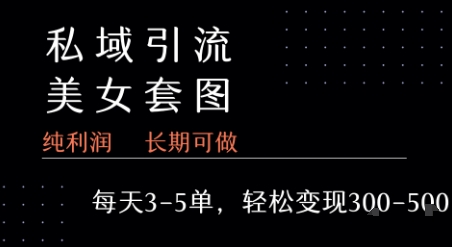 私域卖套图每天3-5单   每单利润99-2张+| 副业网
