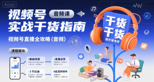 视频号实战干货指南，视频号直播全攻略(音频)| 网创圈