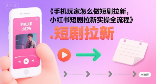手机玩家怎么做短剧拉新，小红书短剧拉新实操全流程| 网创圈