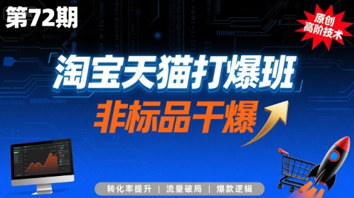 淘宝天猫打爆班原创高阶技术第72期，非标品干爆| 副业网