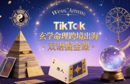 TikTok玄学命理跨境出海双语掘金课，手把手教你用命理知识精准直击海外用户痛点| 副业网