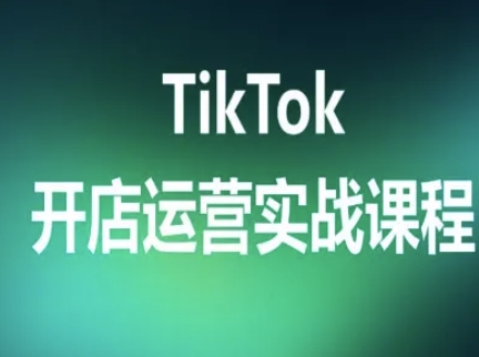 TikTok开店运营实战课程，TK跨境电商实操全流程| 副业网