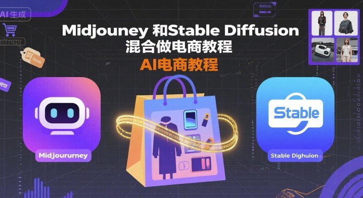 Midjourney和Stable Diffusion混合做电商教程-ai电商教程| 网创圈