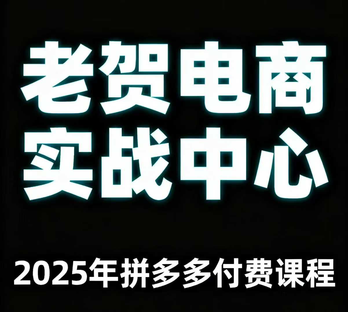 老贺电商2025年拼多多付费课程，用通俗易懂的方法告诉你多多怎么玩| 副业网