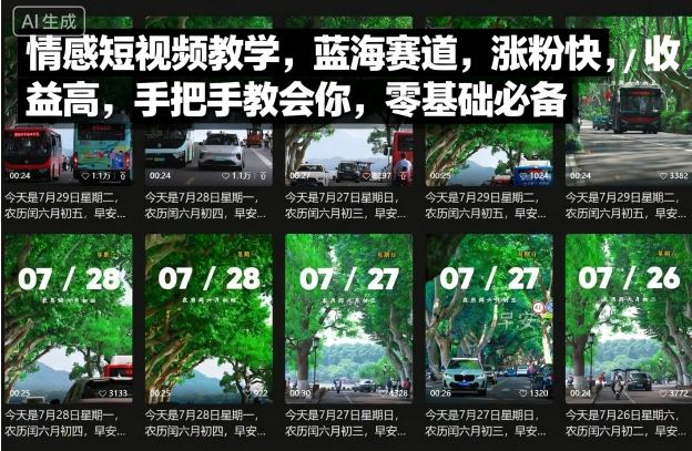 情感短视频教学，蓝海赛道，涨粉快，收益高，手把手教会你，零基础必备| 网创圈