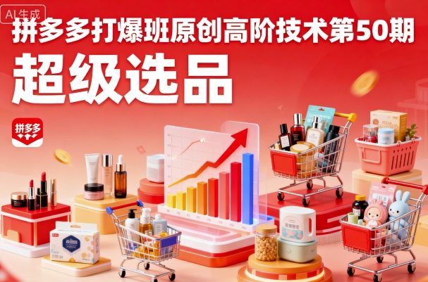 拼多多打爆班原创高阶技术第50期，超级选品| 副业网