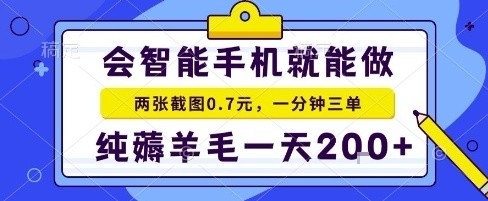 手机项目，二十秒一单，纯薅羊毛一天2张+做就有【揭秘】| 副业网