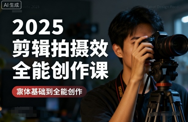 2025剪辑拍摄特效全能创作课，零基础到全能创作| 网创圈