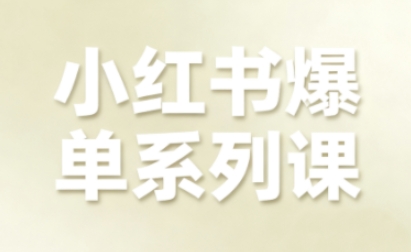 小红书爆单系列课，聚焦小红书电商全链路增长| 副业网