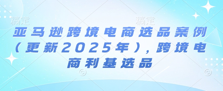 亚马逊跨境电商选品案例(更新2025年10月)，跨境电商利基选品| 副业网