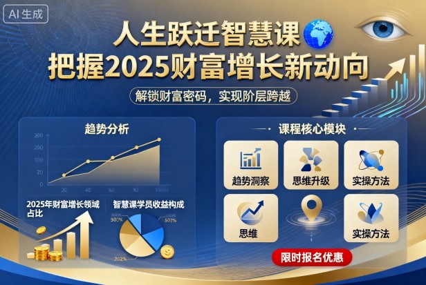 人生跃迁智慧课，把据2025财富增长新动向| 副业网