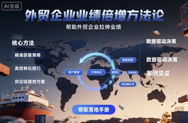 外贸企业业绩倍增方法论，帮助外贸企业拉伸业绩| 副业网