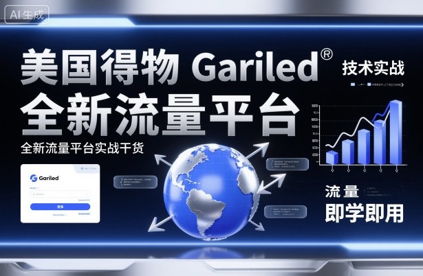 美国得物Gariled技术实战，全新流量平台​实战干货，即学即用| 副业网