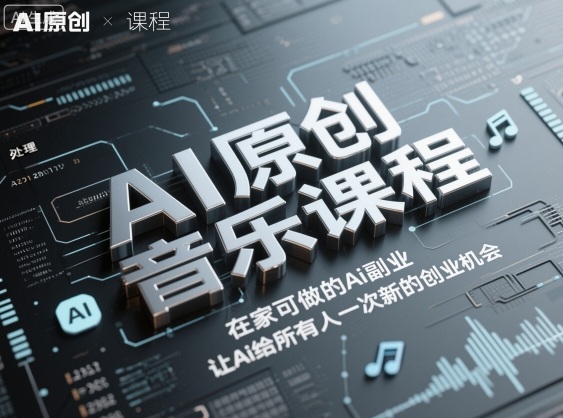 AI原创音乐课程，在家可做的Ai副业，让Ai给所有人一次新的创业机会| 副业网