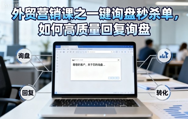 外贸营销课之一键询盘秒杀单，如何高质量回复询盘| 网创圈