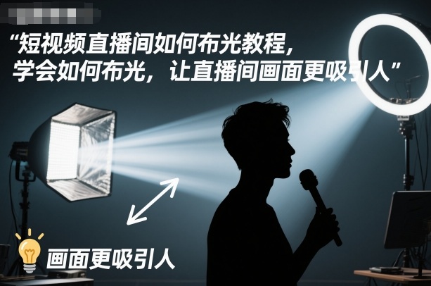 短视频直播间如何布光教程，学会如何布光，让直播间画面更吸引人| 网创圈